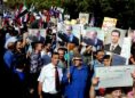 Insurgents shell Russian embassy in Syria during rally