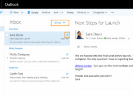 Outlook brings Likes and @Mentions into the workplace